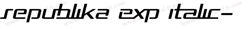 Republika Exp Italic字体转换